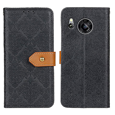 Custodia Portafoglio In Pelle Cover con Supporto K05Z per Sharp Aquos Sense8 Nero