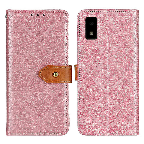 Custodia Portafoglio In Pelle Cover con Supporto K05Z per Sharp Aquos wish Rosa