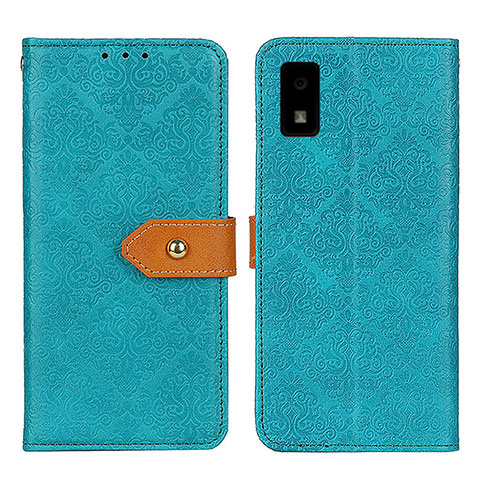 Custodia Portafoglio In Pelle Cover con Supporto K05Z per Sharp Aquos wish Verde