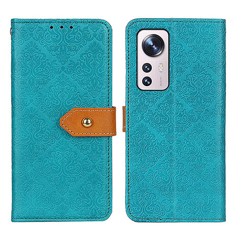 Custodia Portafoglio In Pelle Cover con Supporto K05Z per Xiaomi Mi 12S 5G Verde