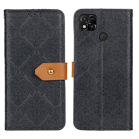 Custodia Portafoglio In Pelle Cover con Supporto K05Z per Xiaomi Redmi 9C Nero