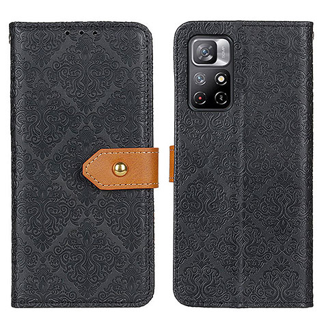 Custodia Portafoglio In Pelle Cover con Supporto K05Z per Xiaomi Redmi Note 11 5G Nero