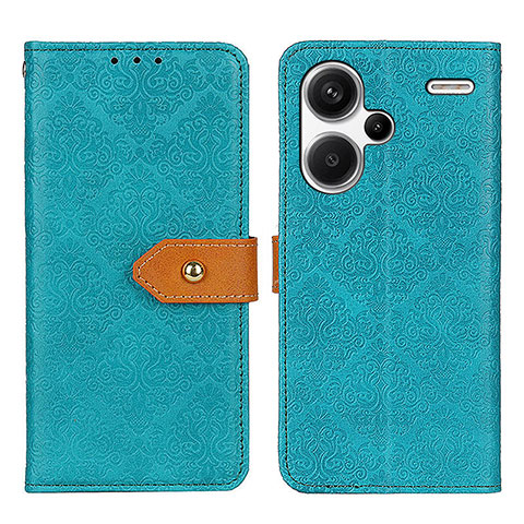 Custodia Portafoglio In Pelle Cover con Supporto K05Z per Xiaomi Redmi Note 13 Pro+ Plus 5G Verde