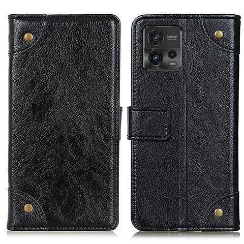 Custodia Portafoglio In Pelle Cover con Supporto K06Z per Motorola Moto G72 Nero