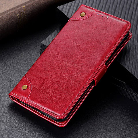 Custodia Portafoglio In Pelle Cover con Supporto K06Z per OnePlus 9 5G Rosso