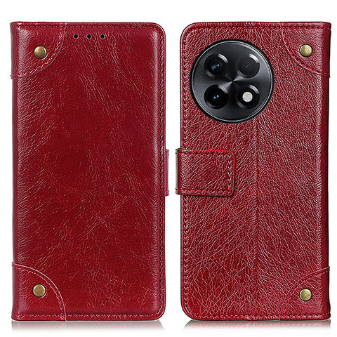 Custodia Portafoglio In Pelle Cover con Supporto K06Z per OnePlus Ace 2 Pro 5G Rosso