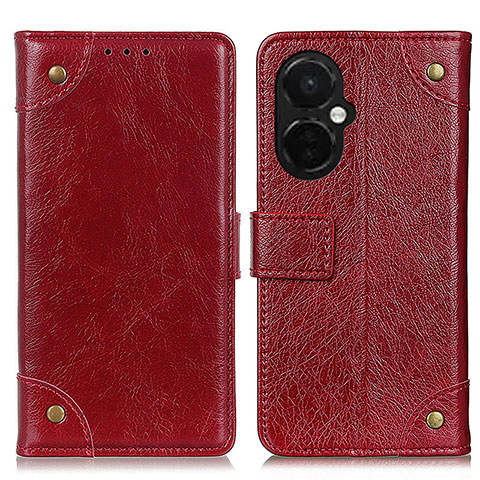 Custodia Portafoglio In Pelle Cover con Supporto K06Z per OnePlus Nord CE 3 Lite 5G Rosso