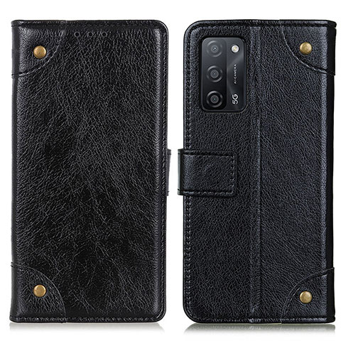 Custodia Portafoglio In Pelle Cover con Supporto K06Z per Oppo A53s 5G Nero