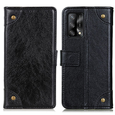 Custodia Portafoglio In Pelle Cover con Supporto K06Z per Oppo A95 4G Nero