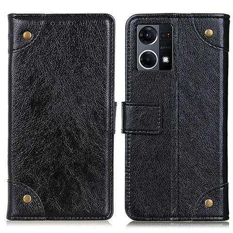 Custodia Portafoglio In Pelle Cover con Supporto K06Z per Oppo F21 Pro 4G Nero