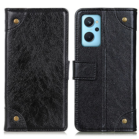 Custodia Portafoglio In Pelle Cover con Supporto K06Z per Realme 9i 4G Nero