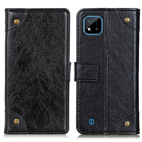 Custodia Portafoglio In Pelle Cover con Supporto K06Z per Realme C11 (2021) Nero