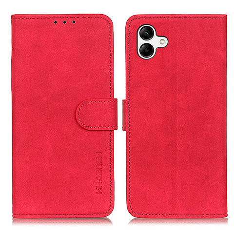 Custodia Portafoglio In Pelle Cover con Supporto K06Z per Samsung Galaxy F14 5G Rosso