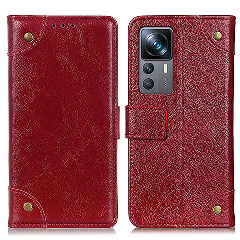 Custodia Portafoglio In Pelle Cover con Supporto K06Z per Xiaomi Mi 12T 5G Rosso