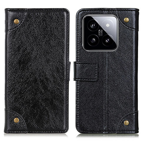 Custodia Portafoglio In Pelle Cover con Supporto K06Z per Xiaomi Mi 14 Pro 5G Nero