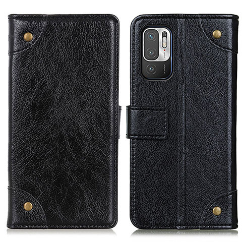 Custodia Portafoglio In Pelle Cover con Supporto K06Z per Xiaomi POCO M3 Pro 5G Nero