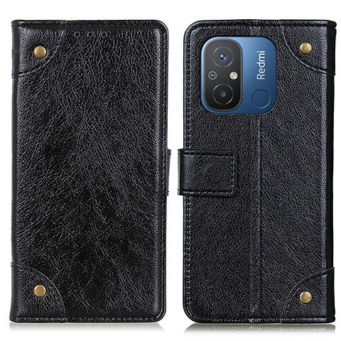 Custodia Portafoglio In Pelle Cover con Supporto K06Z per Xiaomi Redmi 12C 4G Nero