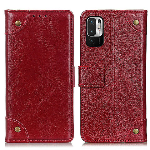 Custodia Portafoglio In Pelle Cover con Supporto K06Z per Xiaomi Redmi Note 10 JE 5G Rosso