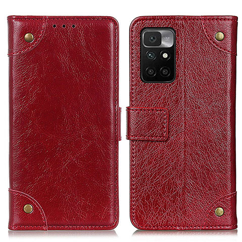 Custodia Portafoglio In Pelle Cover con Supporto K06Z per Xiaomi Redmi Note 11 4G (2021) Marrone Chiaro