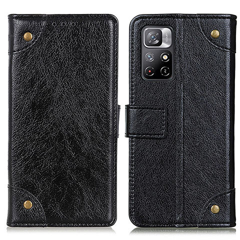 Custodia Portafoglio In Pelle Cover con Supporto K06Z per Xiaomi Redmi Note 11 5G Nero