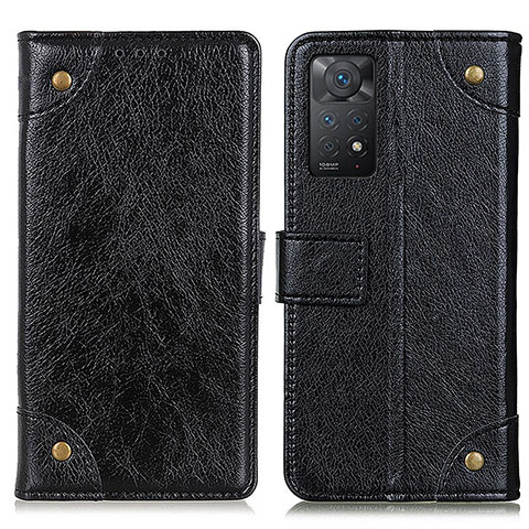 Custodia Portafoglio In Pelle Cover con Supporto K06Z per Xiaomi Redmi Note 11 Pro 4G Nero