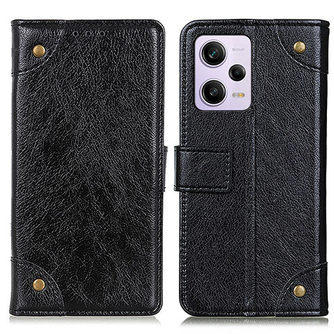 Custodia Portafoglio In Pelle Cover con Supporto K06Z per Xiaomi Redmi Note 12 Explorer Nero