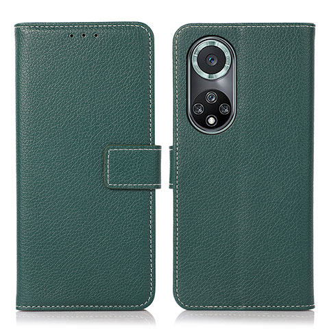 Custodia Portafoglio In Pelle Cover con Supporto K07Z per Huawei Honor 50 Pro 5G Verde