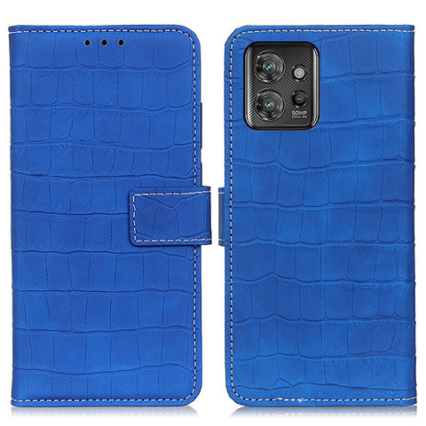 Custodia Portafoglio In Pelle Cover con Supporto K07Z per Motorola ThinkPhone 5G Blu