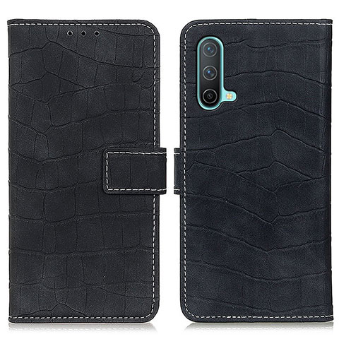 Custodia Portafoglio In Pelle Cover con Supporto K07Z per OnePlus Nord CE 5G Nero