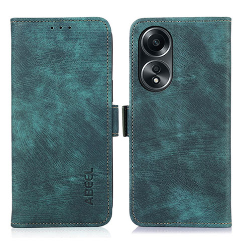 Custodia Portafoglio In Pelle Cover con Supporto K07Z per Oppo A78 5G Verde