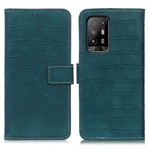 Custodia Portafoglio In Pelle Cover con Supporto K07Z per Oppo A94 5G Verde