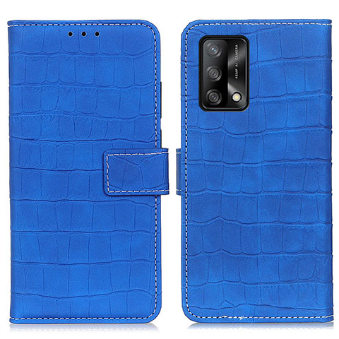 Custodia Portafoglio In Pelle Cover con Supporto K07Z per Oppo A95 4G Blu