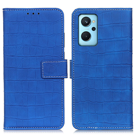 Custodia Portafoglio In Pelle Cover con Supporto K07Z per Oppo K10 4G Blu