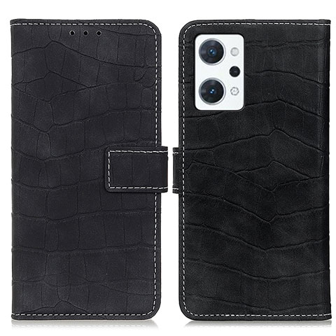 Custodia Portafoglio In Pelle Cover con Supporto K07Z per Oppo Reno7 A Nero