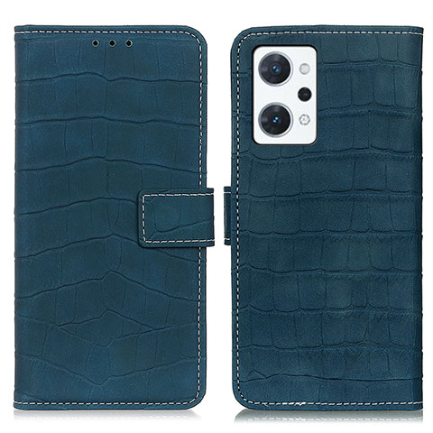 Custodia Portafoglio In Pelle Cover con Supporto K07Z per Oppo Reno7 A Verde