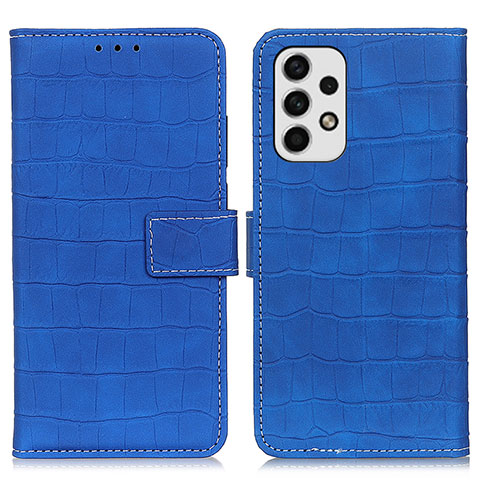 Custodia Portafoglio In Pelle Cover con Supporto K07Z per Samsung Galaxy A23 4G Blu