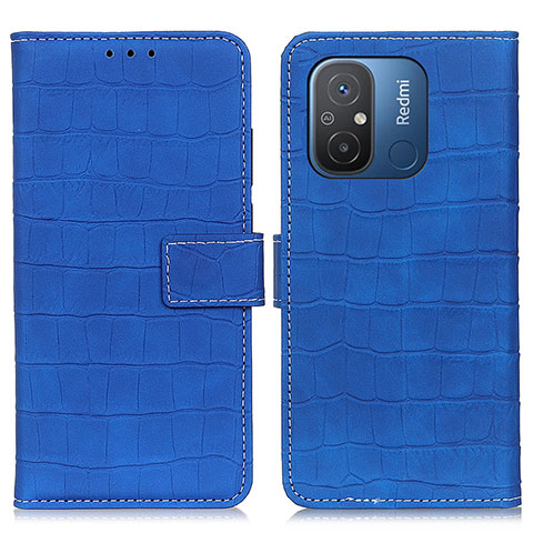 Custodia Portafoglio In Pelle Cover con Supporto K07Z per Xiaomi Poco C55 Blu