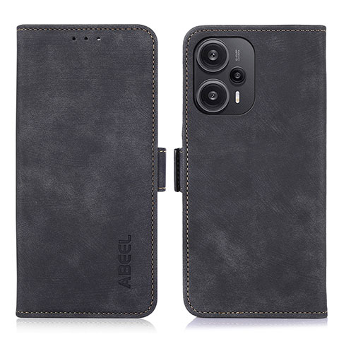 Custodia Portafoglio In Pelle Cover con Supporto K07Z per Xiaomi Poco F5 5G Nero