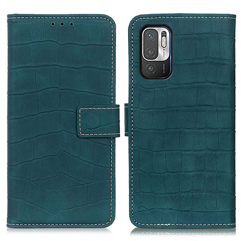 Custodia Portafoglio In Pelle Cover con Supporto K07Z per Xiaomi POCO M3 Pro 5G Verde