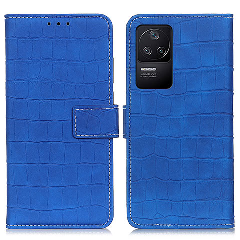 Custodia Portafoglio In Pelle Cover con Supporto K07Z per Xiaomi Redmi K40S 5G Blu