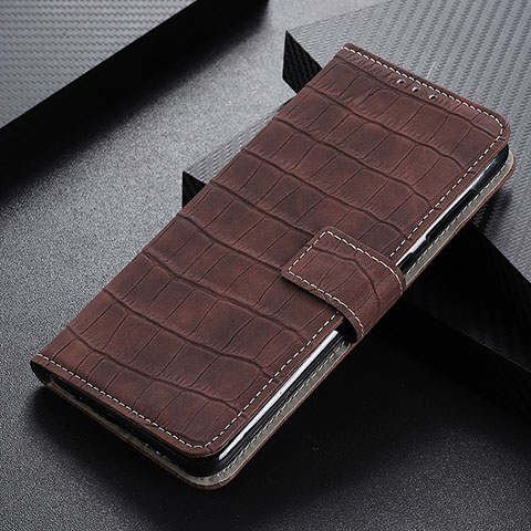 Custodia Portafoglio In Pelle Cover con Supporto K07Z per Xiaomi Redmi Note 10 4G Marrone