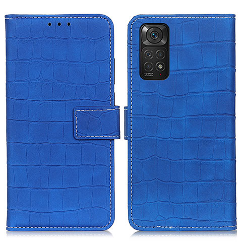 Custodia Portafoglio In Pelle Cover con Supporto K07Z per Xiaomi Redmi Note 11 4G (2022) Blu