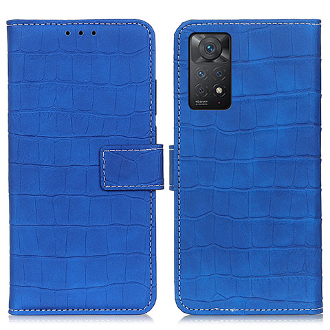 Custodia Portafoglio In Pelle Cover con Supporto K07Z per Xiaomi Redmi Note 11 Pro 4G Blu