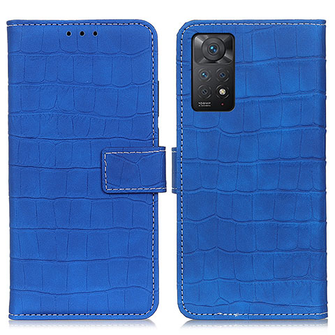 Custodia Portafoglio In Pelle Cover con Supporto K07Z per Xiaomi Redmi Note 11 Pro 5G Blu