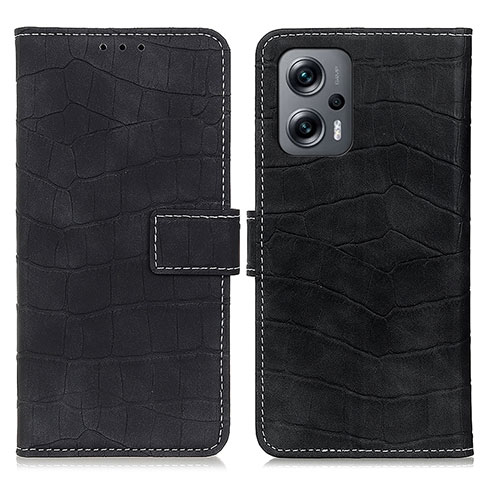 Custodia Portafoglio In Pelle Cover con Supporto K07Z per Xiaomi Redmi Note 11T Pro+ Plus 5G Nero