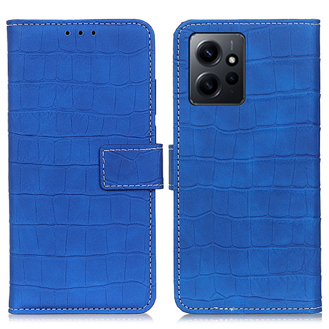 Custodia Portafoglio In Pelle Cover con Supporto K07Z per Xiaomi Redmi Note 12 4G Blu