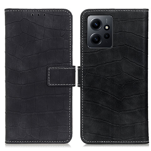 Custodia Portafoglio In Pelle Cover con Supporto K07Z per Xiaomi Redmi Note 12 4G Nero