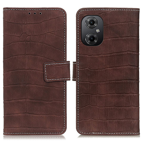 Custodia Portafoglio In Pelle Cover con Supporto K07Z per Xiaomi Redmi Note 12R Pro 5G Marrone