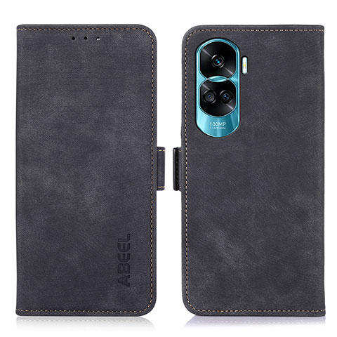 Custodia Portafoglio In Pelle Cover con Supporto K08Z per Huawei Honor 90 Lite 5G Nero