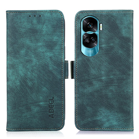 Custodia Portafoglio In Pelle Cover con Supporto K08Z per Huawei Honor 90 Lite 5G Verde